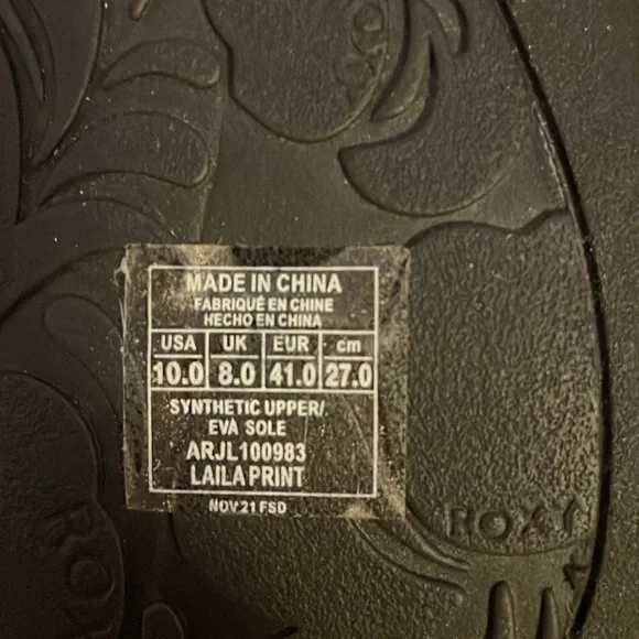 Roxy foam flip flops - Picture 4 of 5